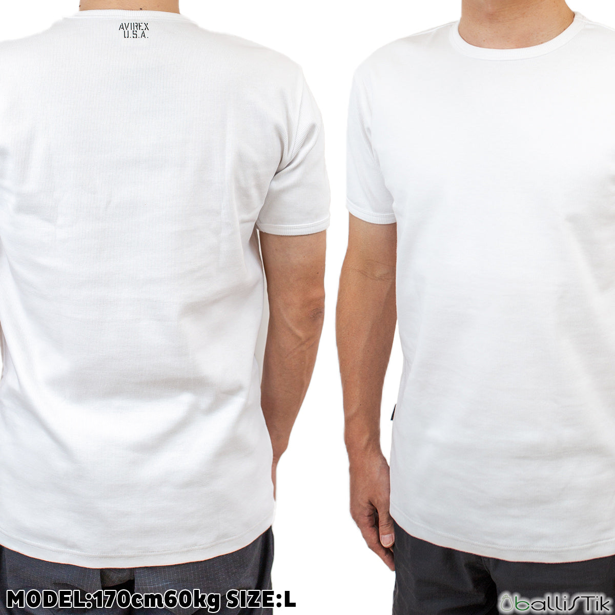 AVIREX アヴィレックス クルーネック Tシャツ DAILY S/S RIB CREW NECK T-SHIRT 半袖 無地 デイリー