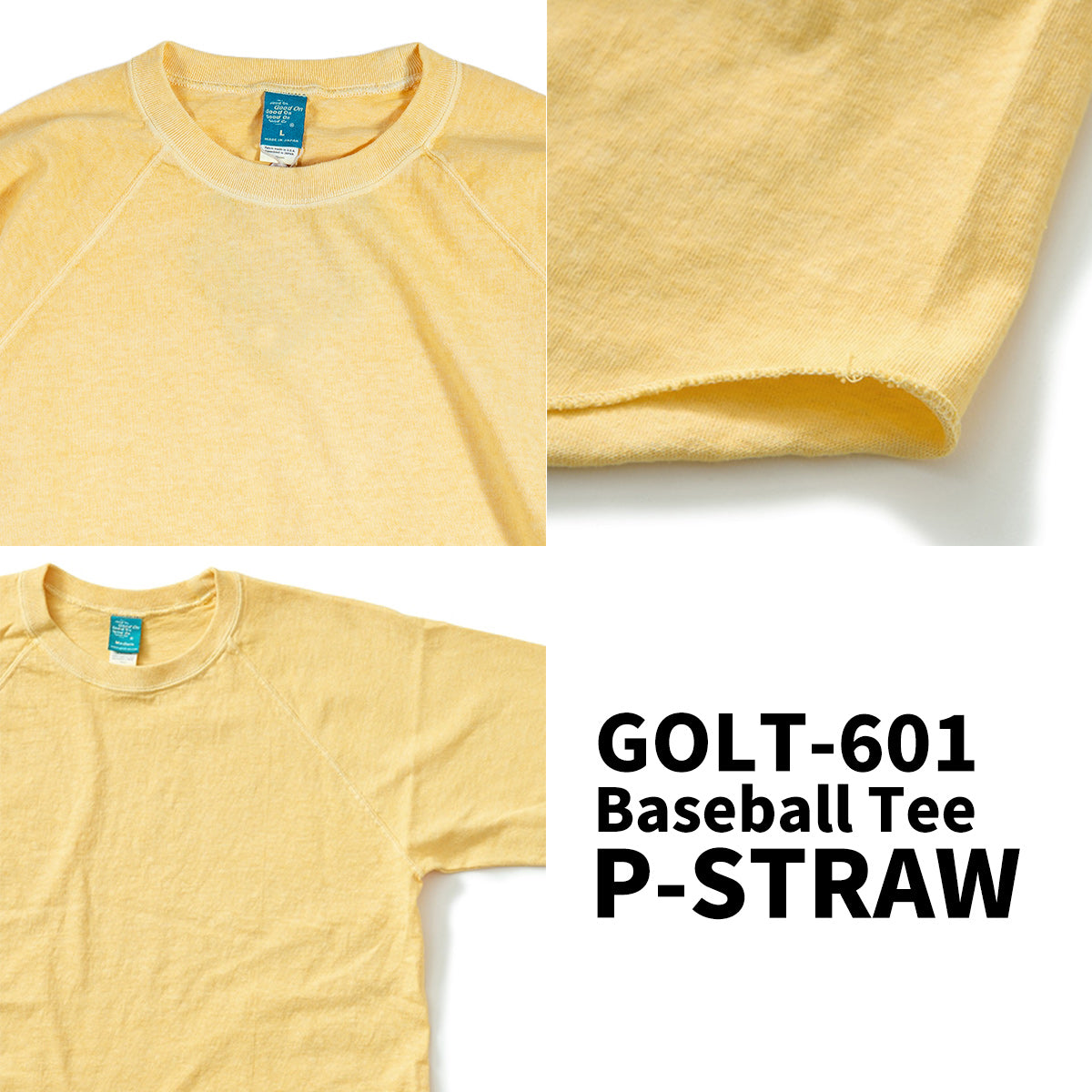 Good On グッドオン ベースボールTシャツ ラグランスリーブ ロンT 七分袖 GOLT-601 メンズ レディース