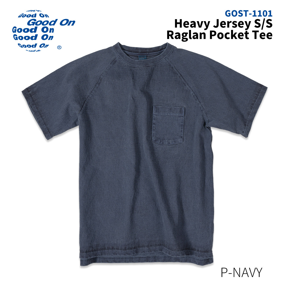 Good On グッドオン ポケットTシャツ 半袖 ラグラン S/S RAGLAN HEAVY POCKET TEE GOST-1101 メンズ レディース