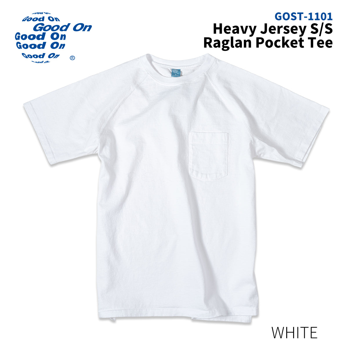 Good On グッドオン ポケットTシャツ 半袖 ラグラン S/S RAGLAN HEAVY POCKET TEE GOST-1101 メンズ レディース