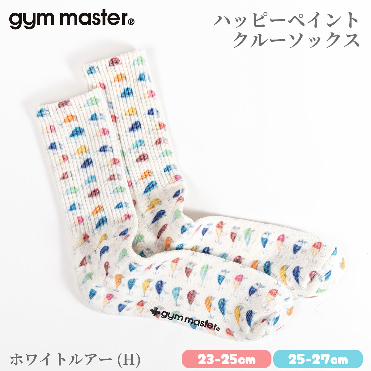 gym master ジムマスター 靴下 ハッピーペイント クルーソックス 覆面レスラー プロレスラー G857329 メンズ レディース