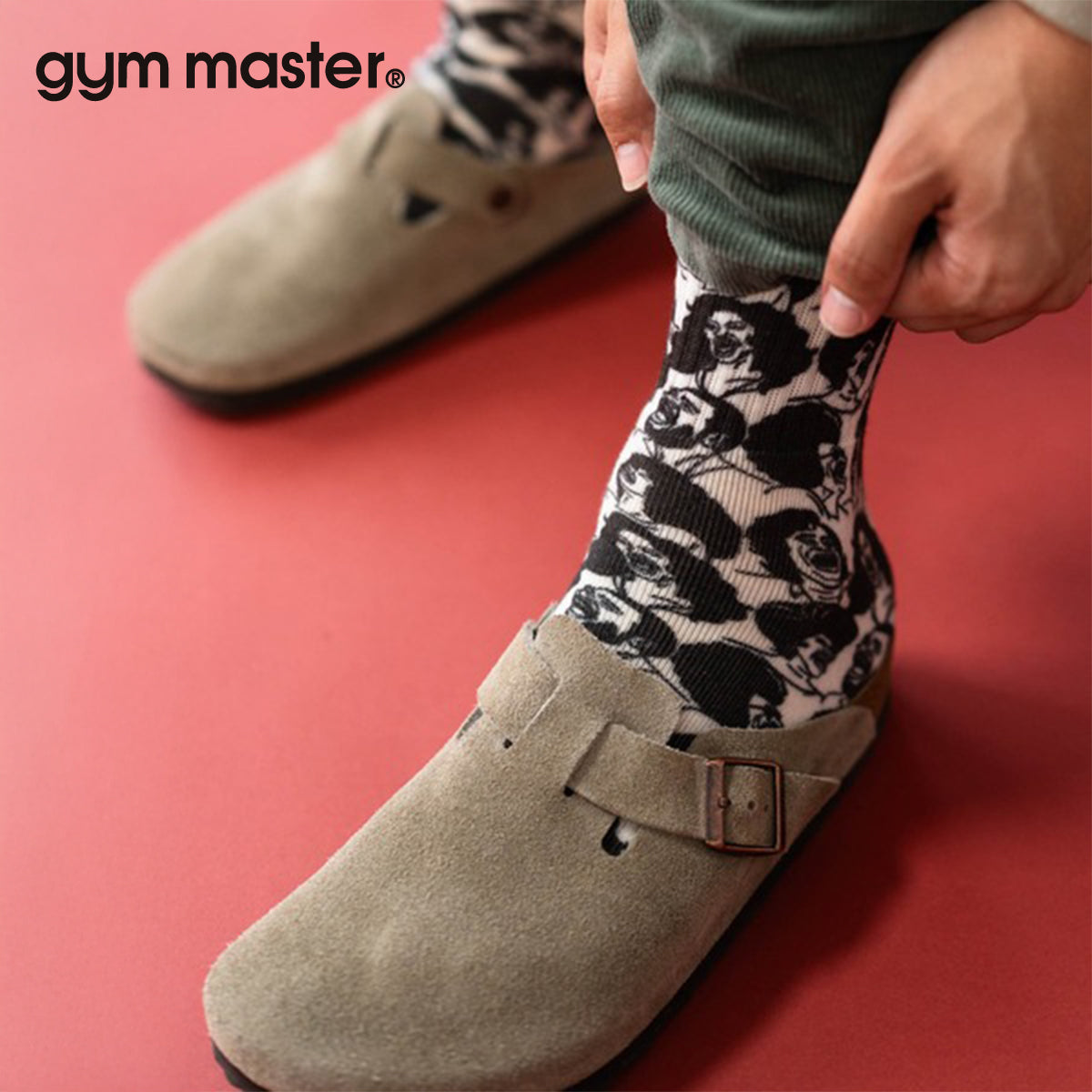 gym master ジムマスター 靴下 ハッピーペイント クルーソックス 覆面レスラー プロレスラー G857329 メンズ レディース