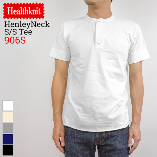 Healthknit ヘルスニット ヘンリーネック 半袖Tシャツ Henley Neck S/S Tee #906S