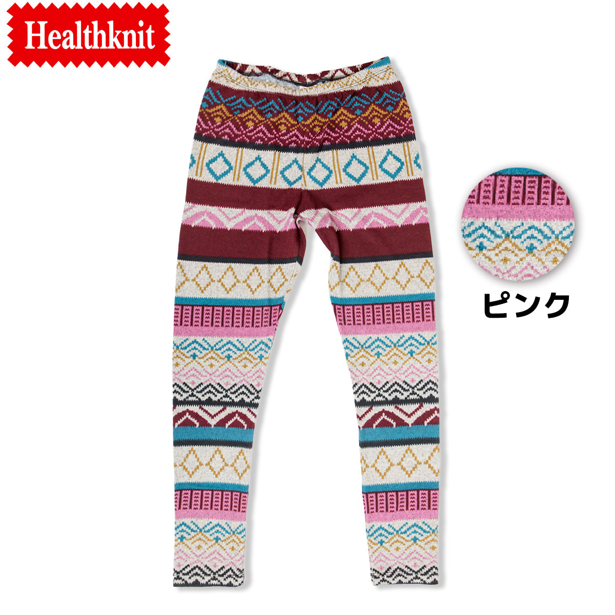 Healthknit ヘルスニット レギンス 3005 幾何学模様