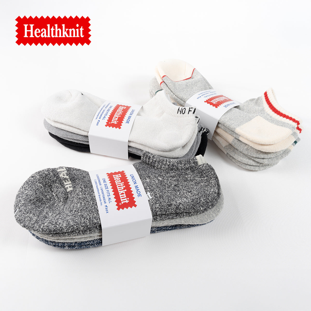 Healthknit ヘルスニット 靴下 スニーカーソックス ショートソックス 3P 3足セット メンズ