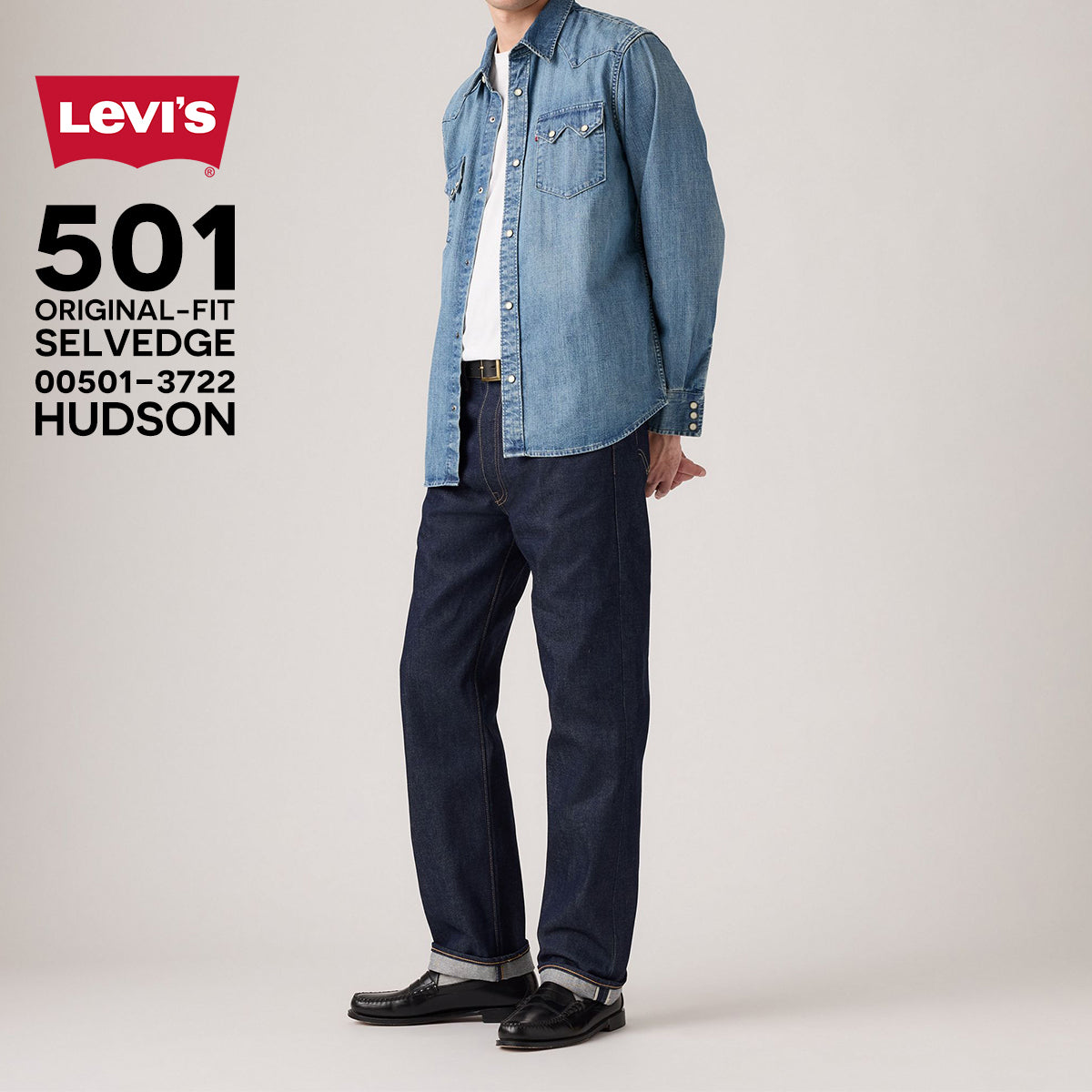 リーバイス 501 赤耳 リジット Levi's デニム ジーンズ ストレート 00501-3722 メンズ レディース