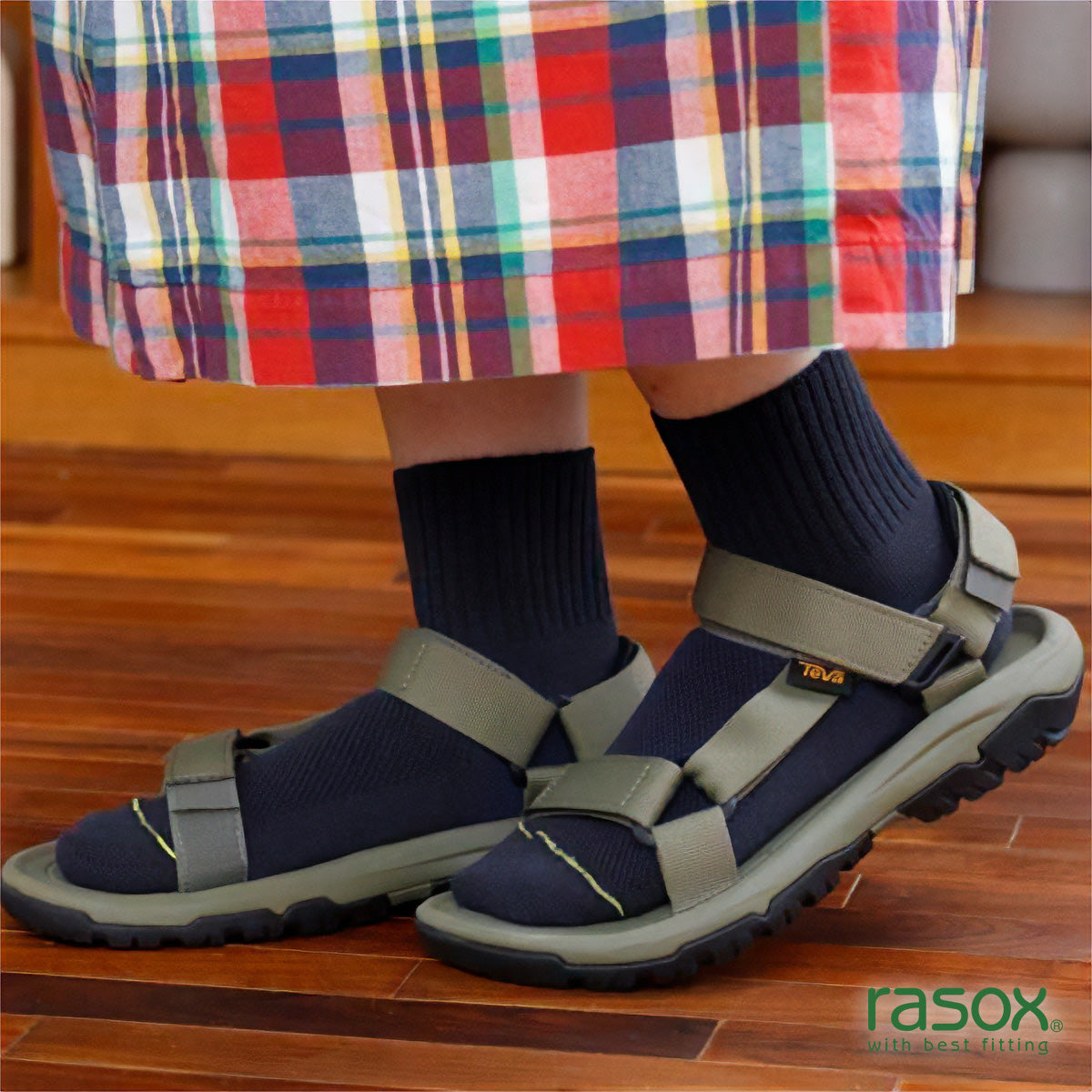 rasox ラソックス スニーカーソックス ミドル丈 靴下 ベーシックアンクル