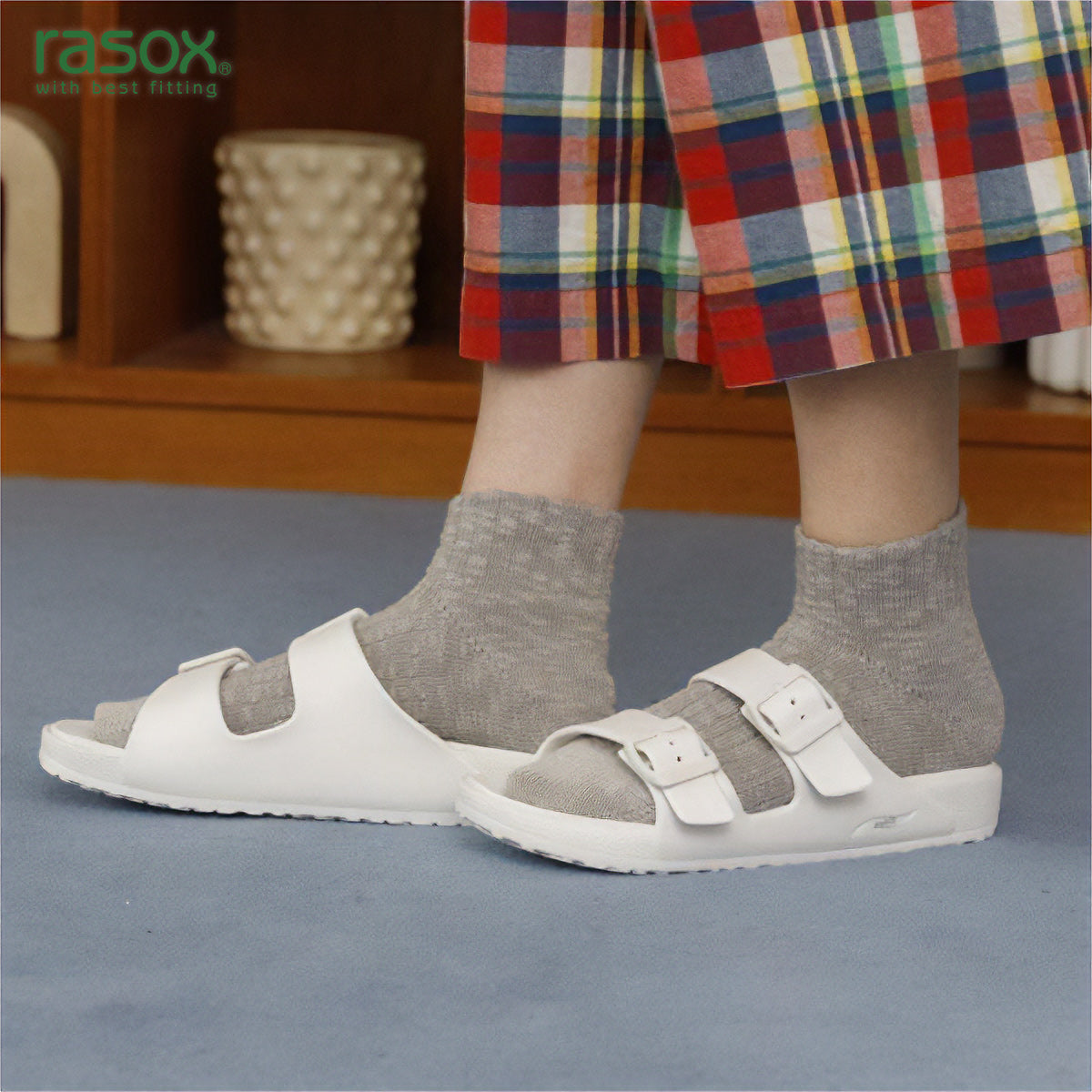 rasox ラソックス スニーカーソックス ミドル丈 靴下 ビッグスラブアンクル