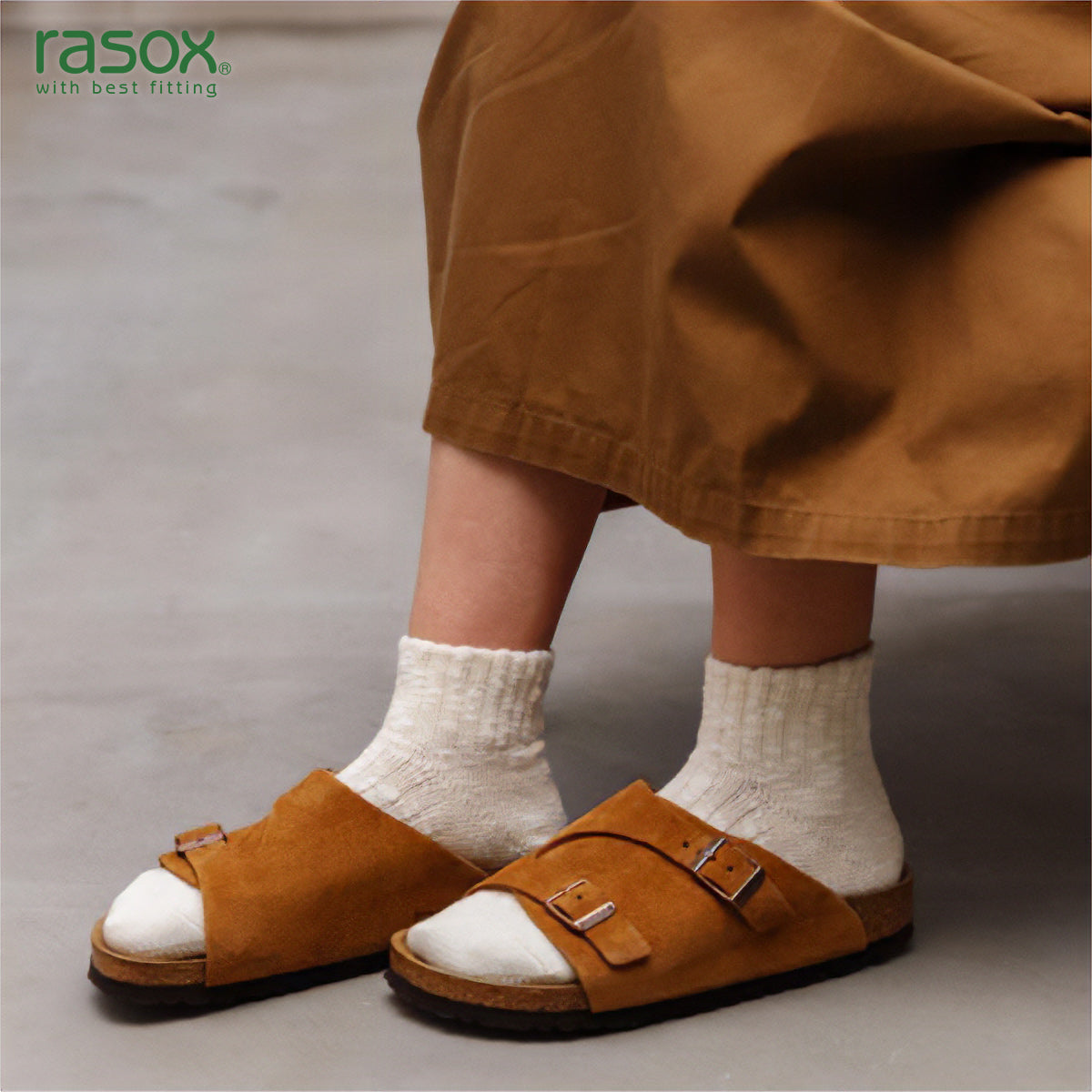 rasox ラソックス スニーカーソックス ミドル丈 靴下 ビッグスラブアンクル