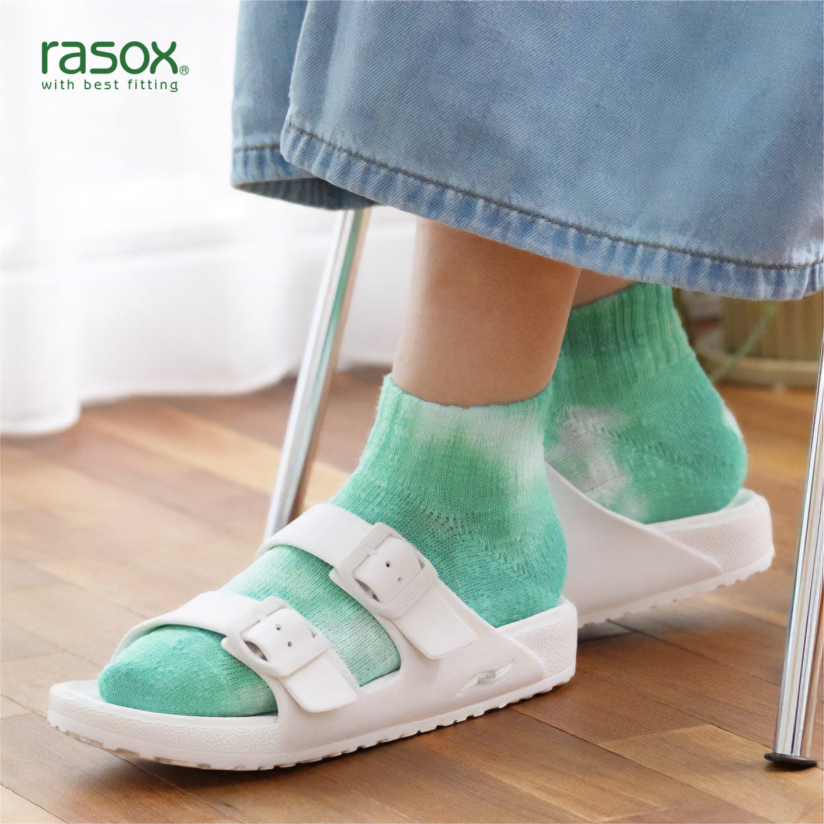 rasox ラソックス スニーカーソックス 靴下 タイダイアンクル
