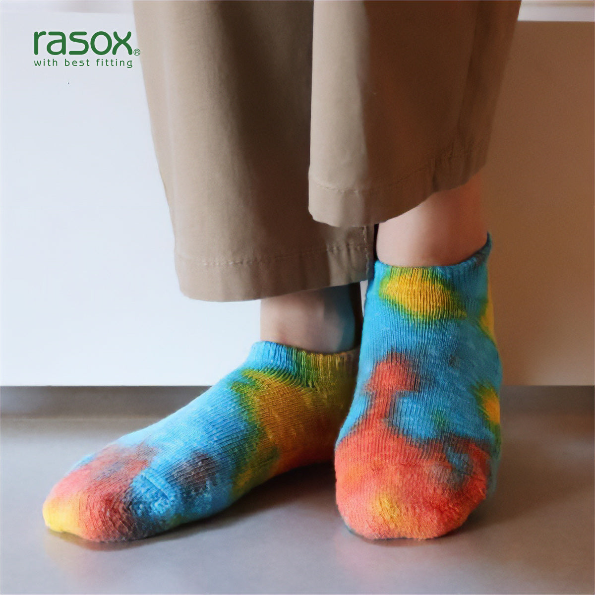 rasox ラソックス スニーカーソックス 靴下 タイダイスニーカー タイダイロウ