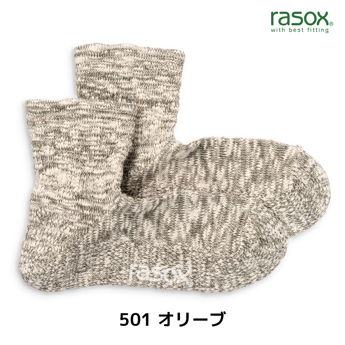 rasox ラソックス スニーカーソックス ミドル丈 靴下 ビッグスラブミッド