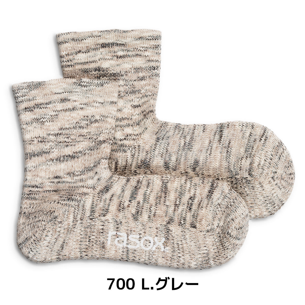 rasox ラソックス スニーカーソックス ミドル丈 靴下 コットンリネンスラブミッド