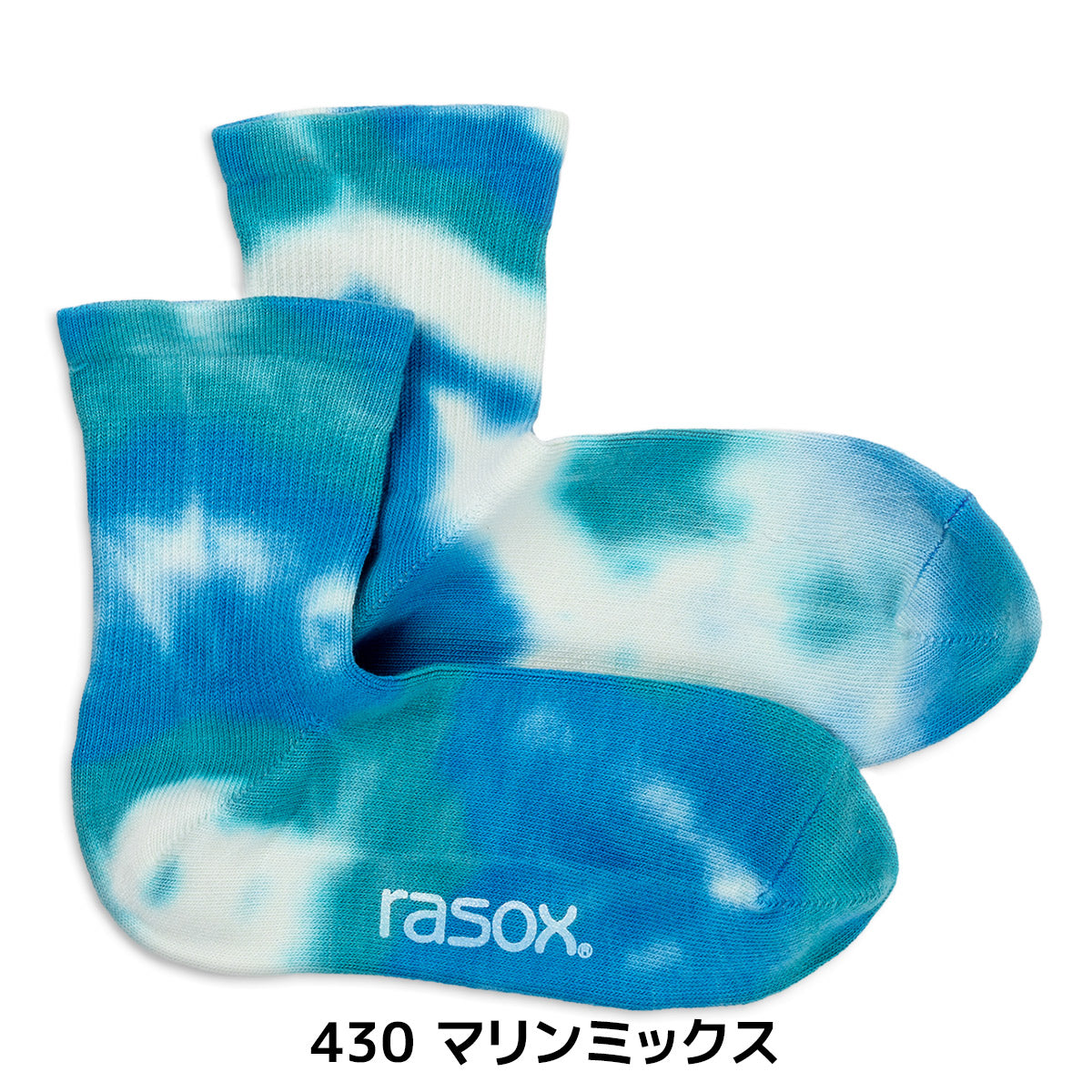 rasox ラソックス スニーカーソックス ミドル丈 靴下 タイダイミッド