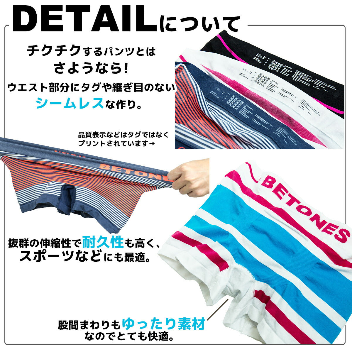 BETONES/ビトーンズ/ボクサーパンツ/トランクス/BREATH/ブレス/サイズについて