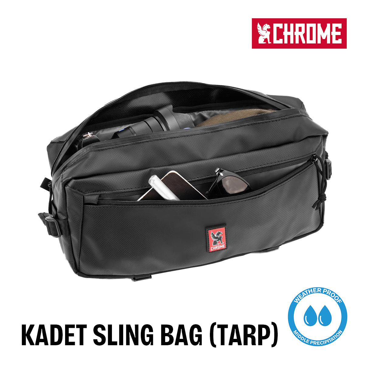 CHROME クローム ボディバッグ 防水 KADET SLING BAG BLACK TARP