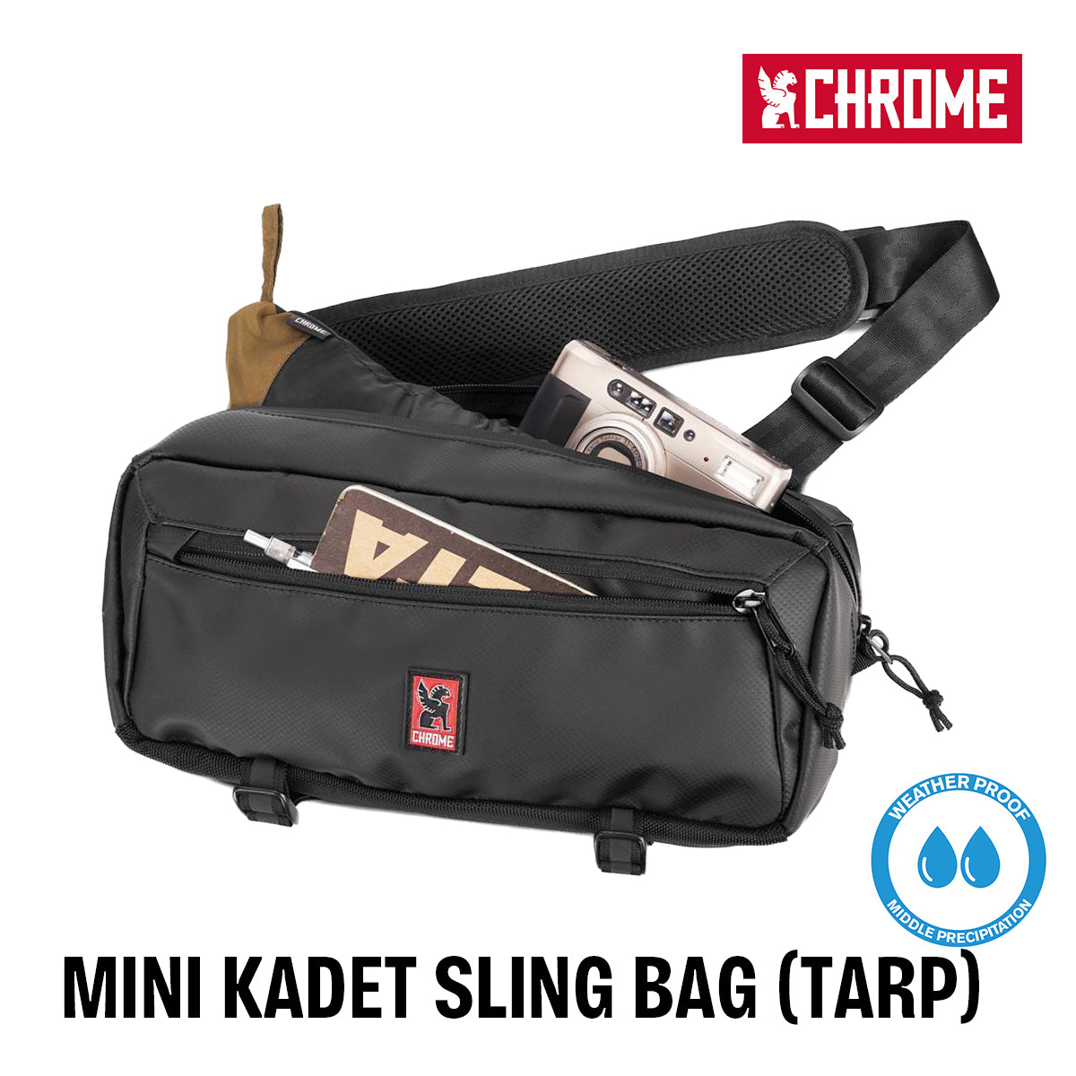 CHROME クローム ボディバッグ 防水 MINI KADET SLING BAG BLACK TARP ミニカデット