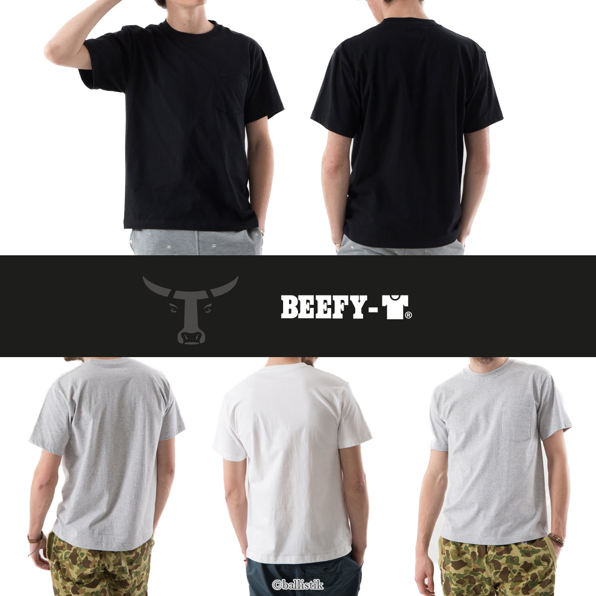 Hanes ヘインズ BEEFY-T H5190 ポケット付き パックTシャツ 1枚パック