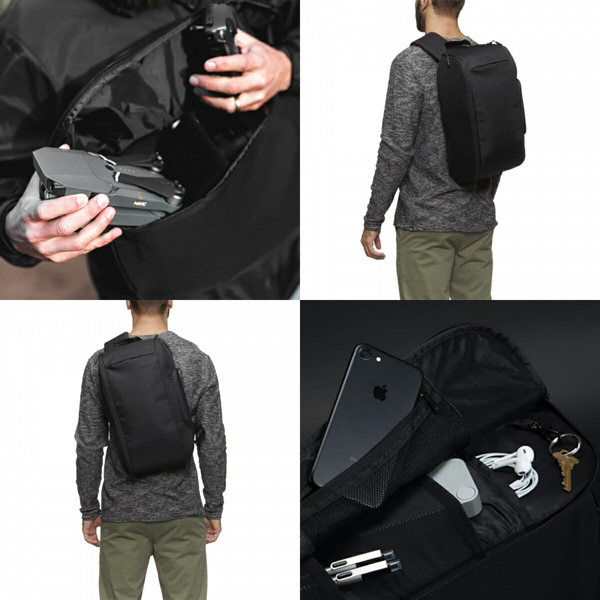 Incase/インケース/一眼レフカメラバッグ/Camera Sling Pack/Capture Sling Pack/37191016/INCP300218-BLK/着用