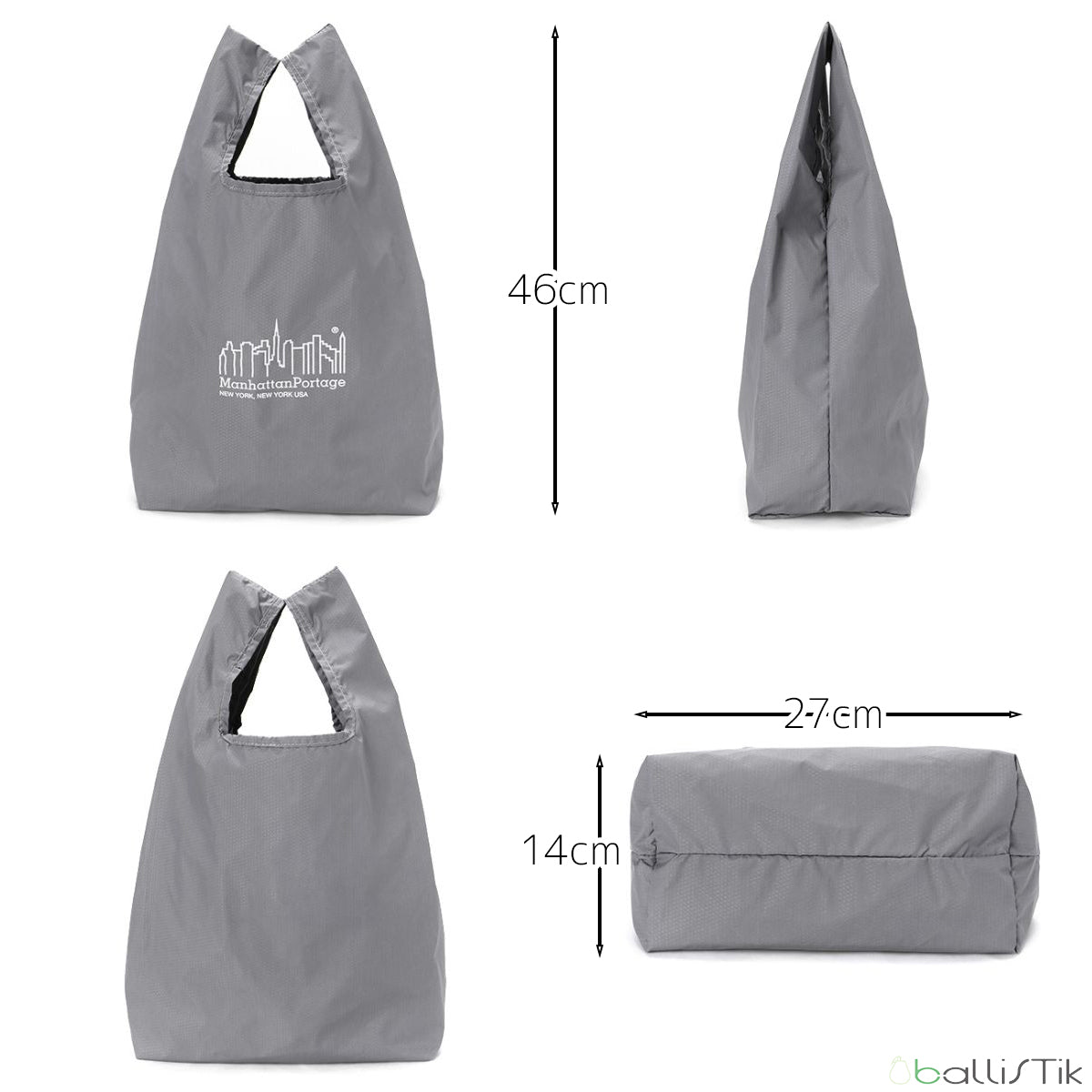 マンハッタンポーテージ パッカブル エコバッグ Packable Eco Bag MP1367PKB サイズ