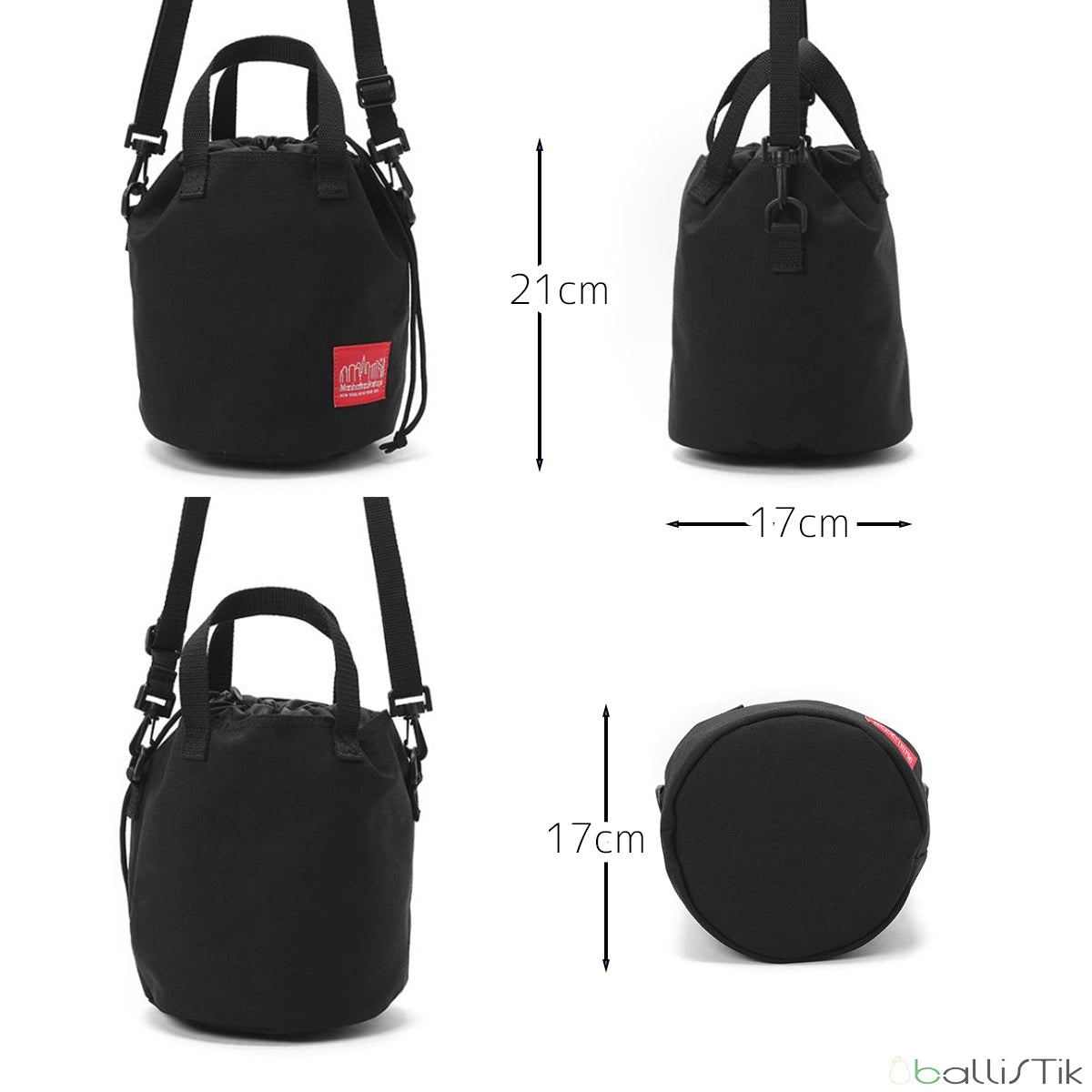 マンハッタンポーテージ 巾着ショルダーバッグ Iona Island Shoulder Bag MP1423 サイズ