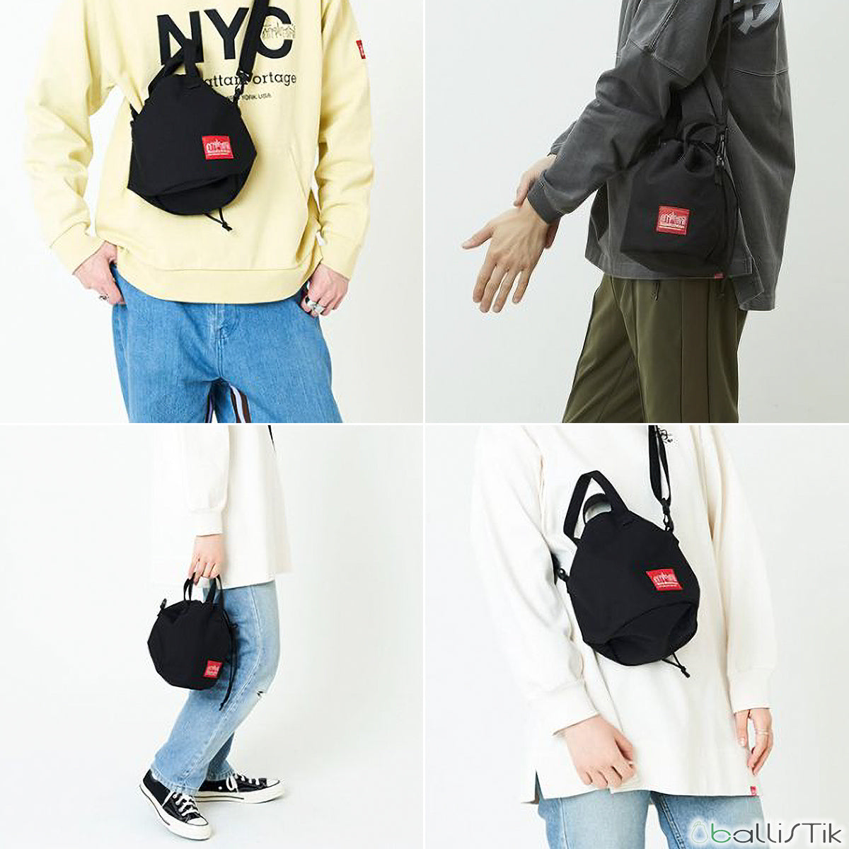 マンハッタンポーテージ 巾着ショルダーバッグ Iona Island Shoulder Bag MP1423 ディテール3