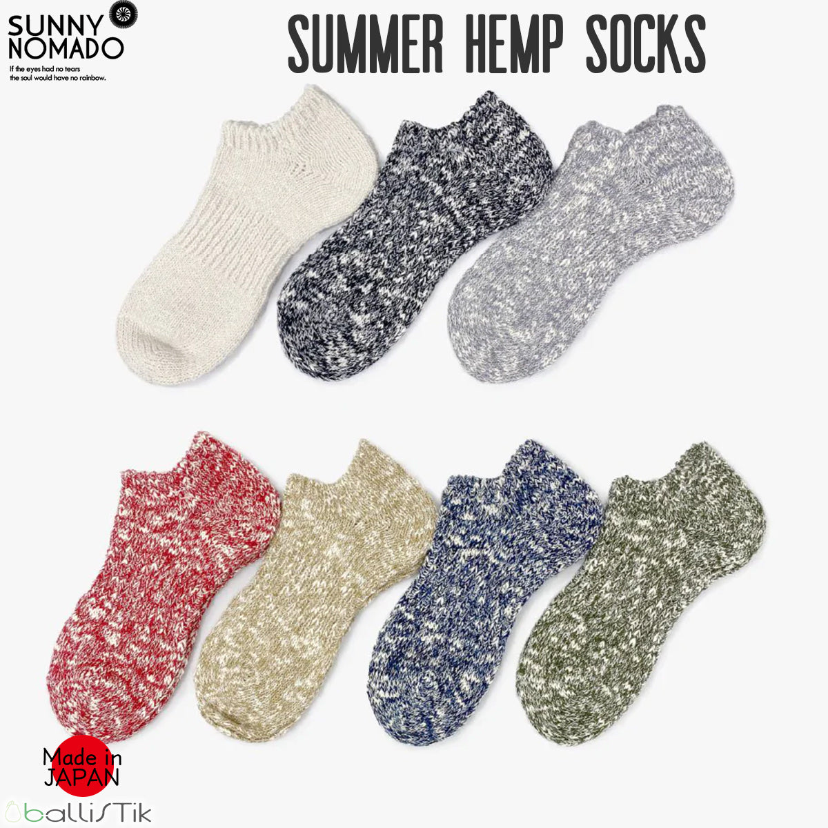 SUNNY NOMADO/サニーノマド/スニーカーソックス/SUMMER HEMP SOCKS/メイン