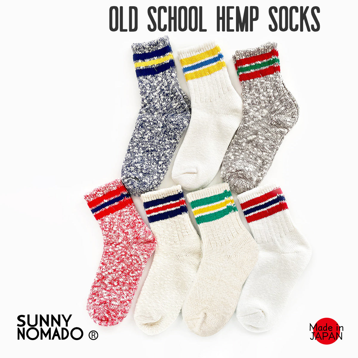 SUNNY NOMADO サニーノマド 短い靴下 スニーカーソックス OLD SCHOOL HEMP SOCKS TMSO-004