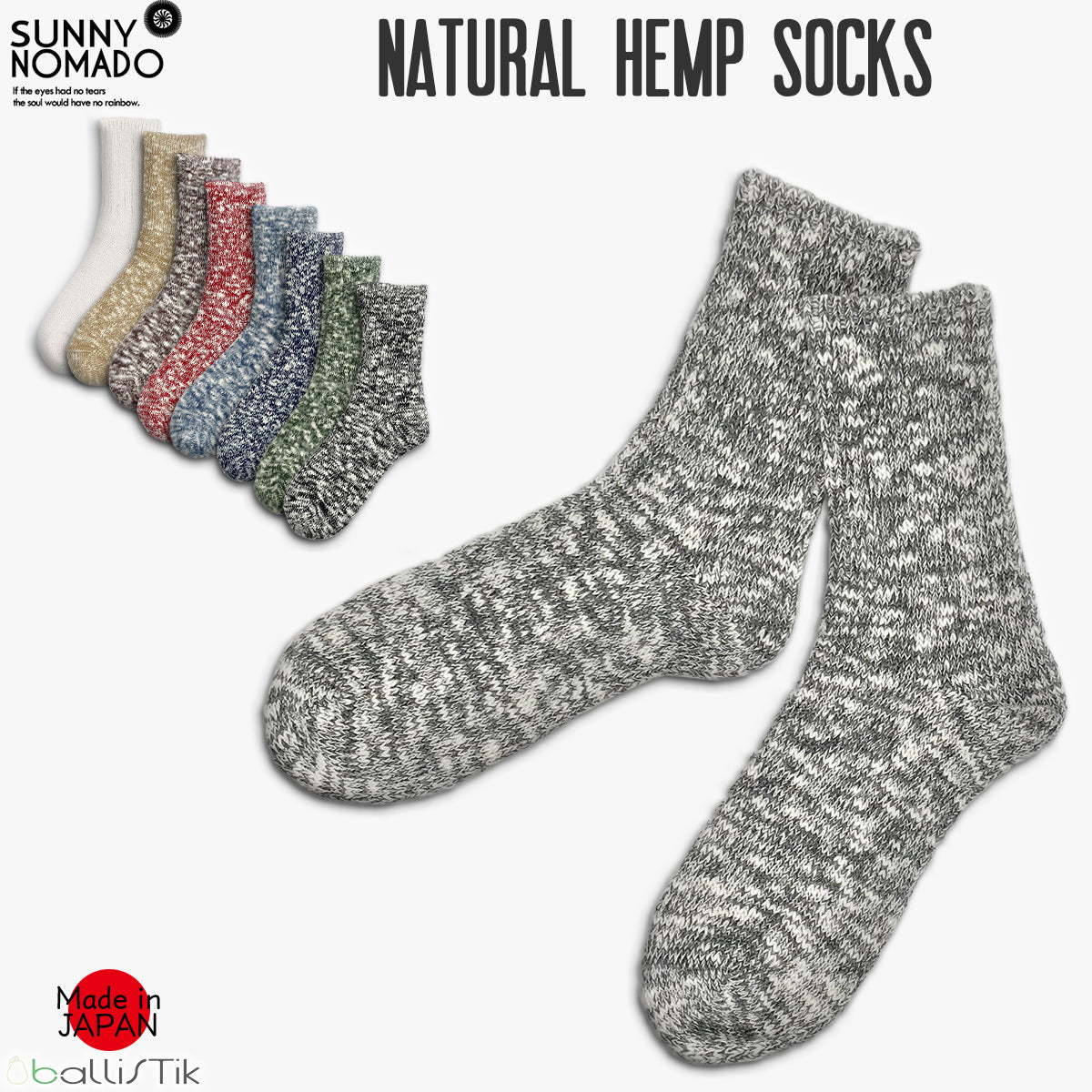 SUNNY NOMADO/サニーノマド/スニーカーソックス/NATURAL HEMP SOCKS/メイン