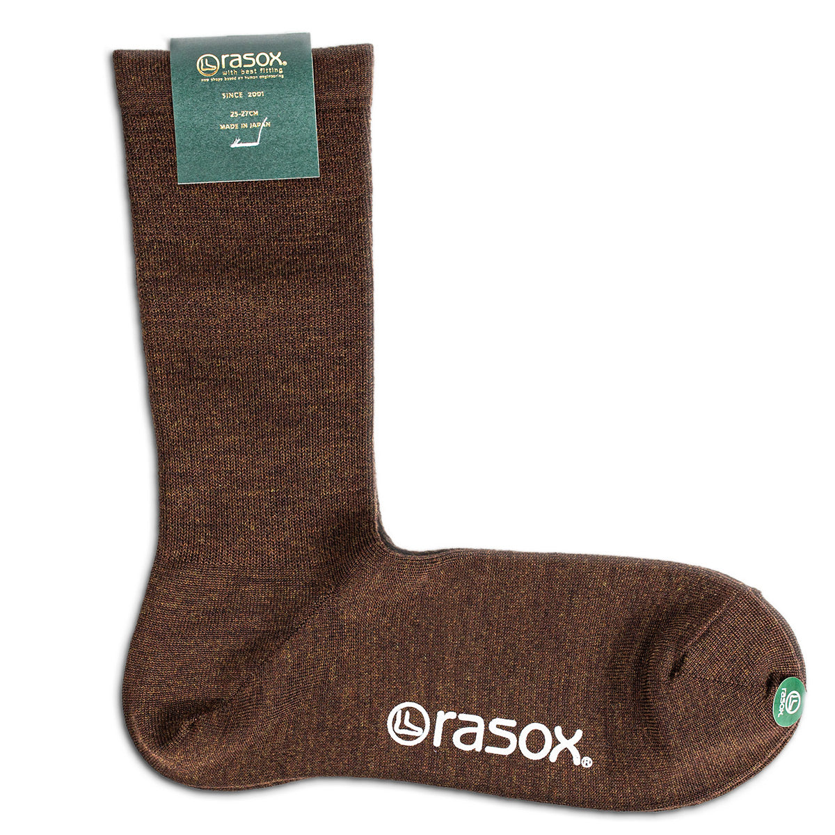 rasox ラソックス クルーソックス ビジネス用 フォーマル 靴下 マーセライズドコットン