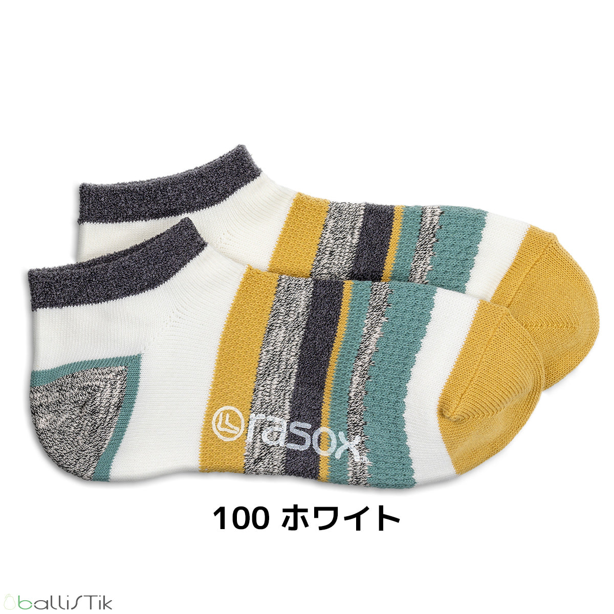 rasox ラソックス スニーカーソックス 靴下 マルチボーダースニーカー マルチボーダーロウ