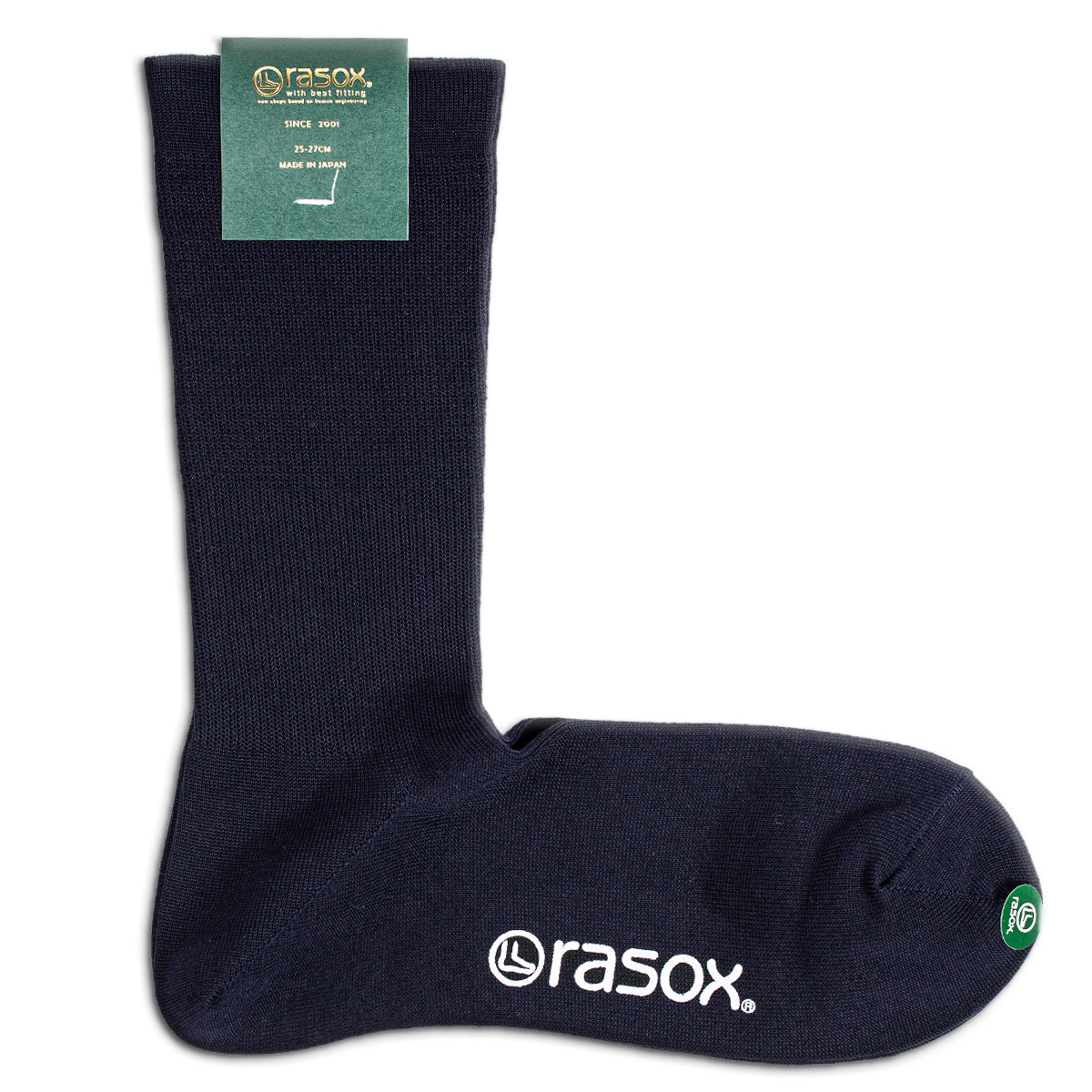 rasox ラソックス クルーソックス ビジネス用 フォーマル 靴下 ファインメリノ