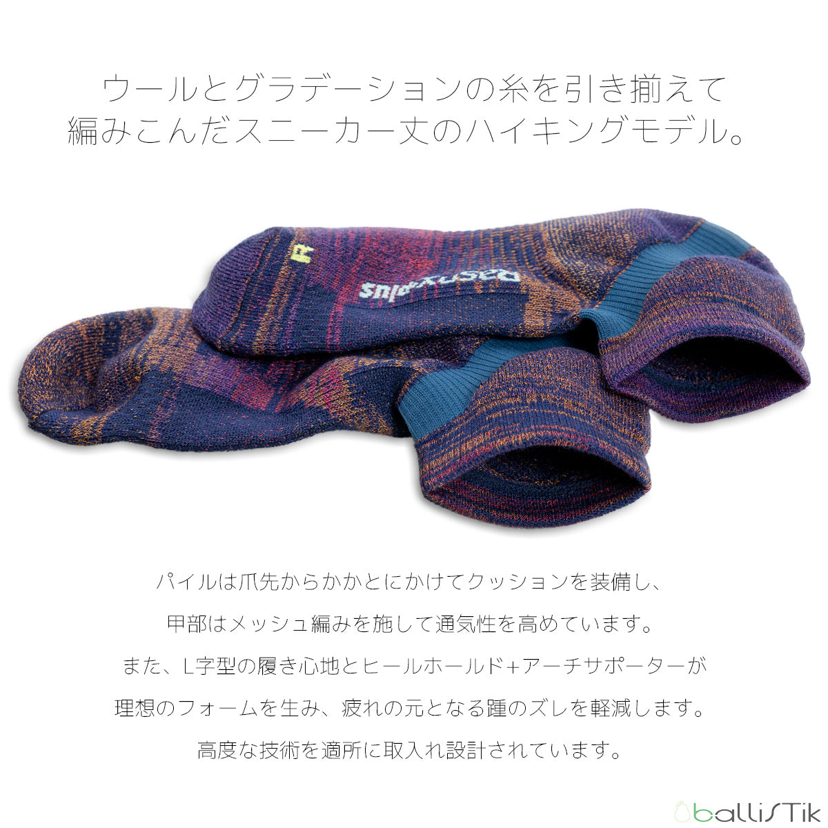 Rasox plus ラソックスプラス 靴下 HIKE SPLASH WOOL SN