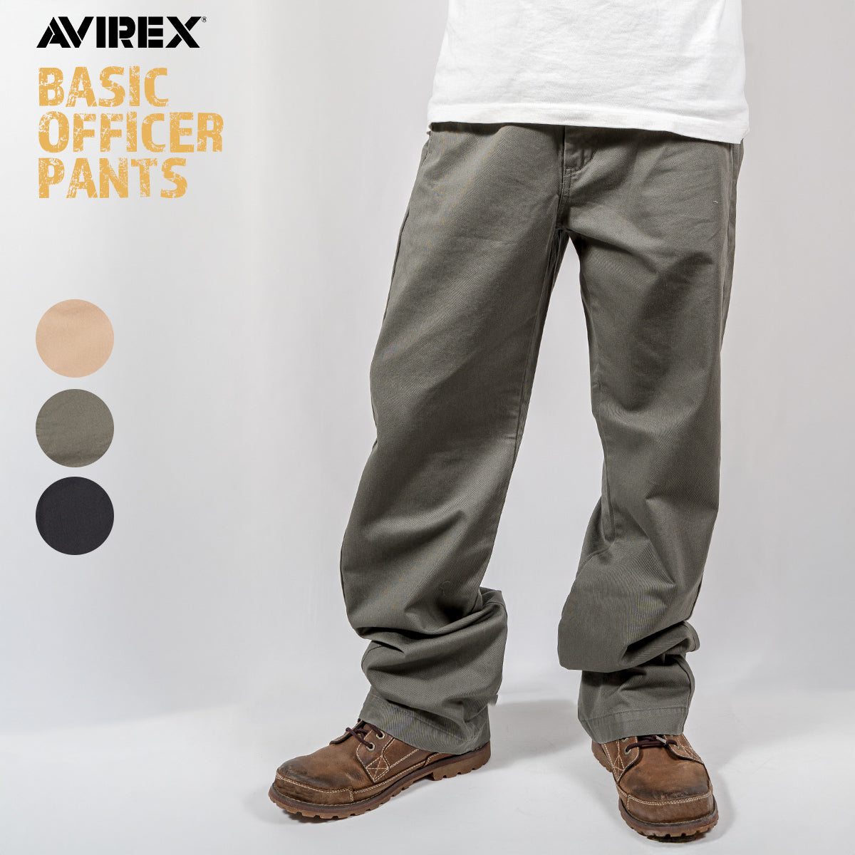AVIREX アヴィレックス アビレックス チノパンツ ベーシック オフィサーパンツ BASIC OFFICER PANTS 6126132 メンズ