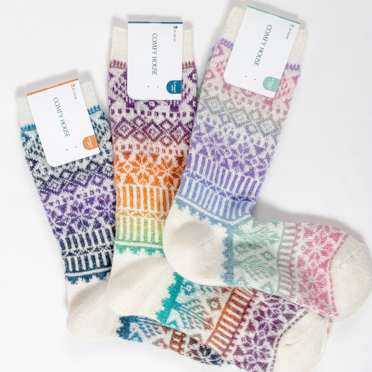 rasox ラソックス 後継ブランド 靴下 ウール ソックス 秋冬 グラデジャカードウール コンフィハウス コンフィーハウス COMFY HOUSE 定番