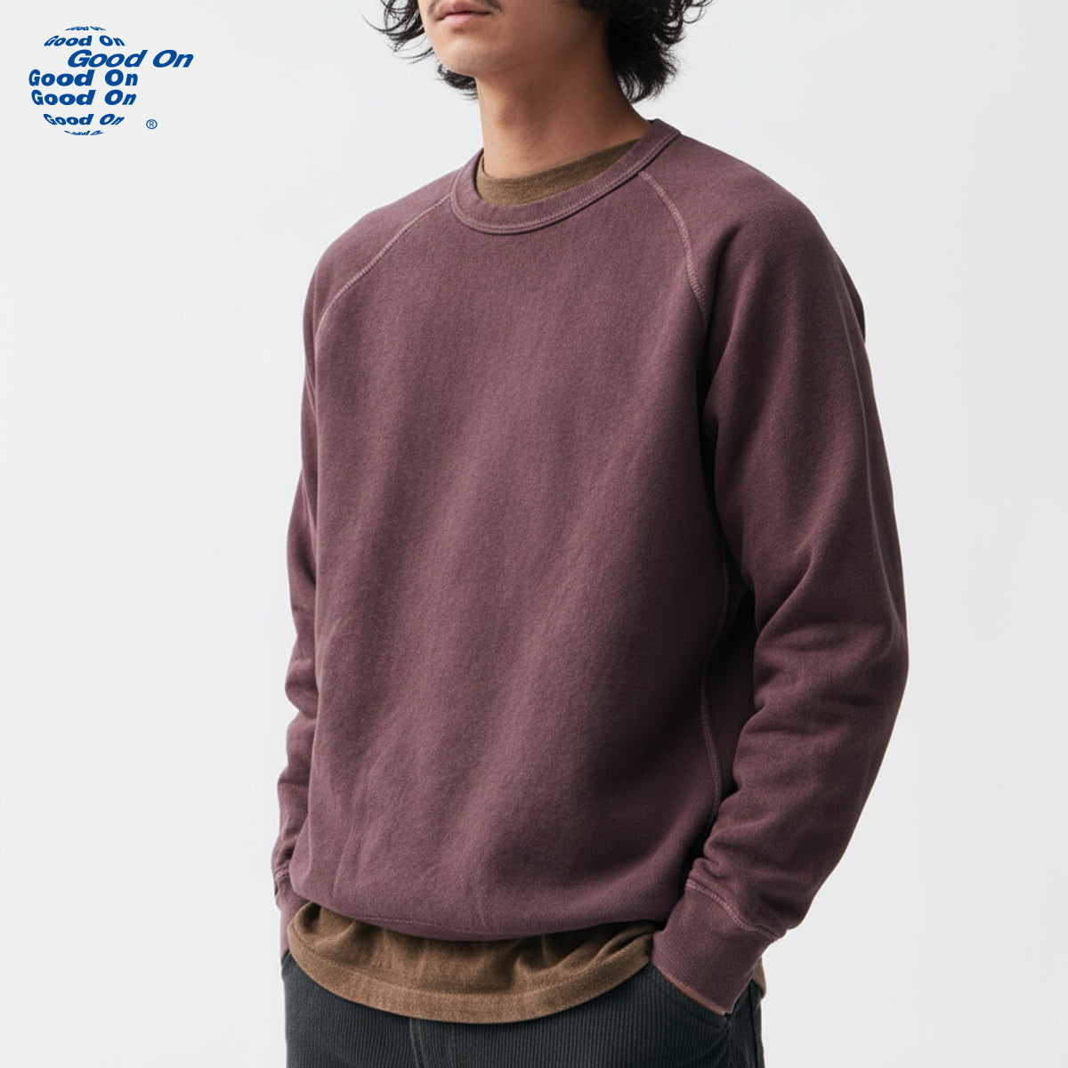 Good On グッドオン スウェット ラグラン クルースウェット GOBW-101 2025 秋冬 新色 入荷 メンズ レディース