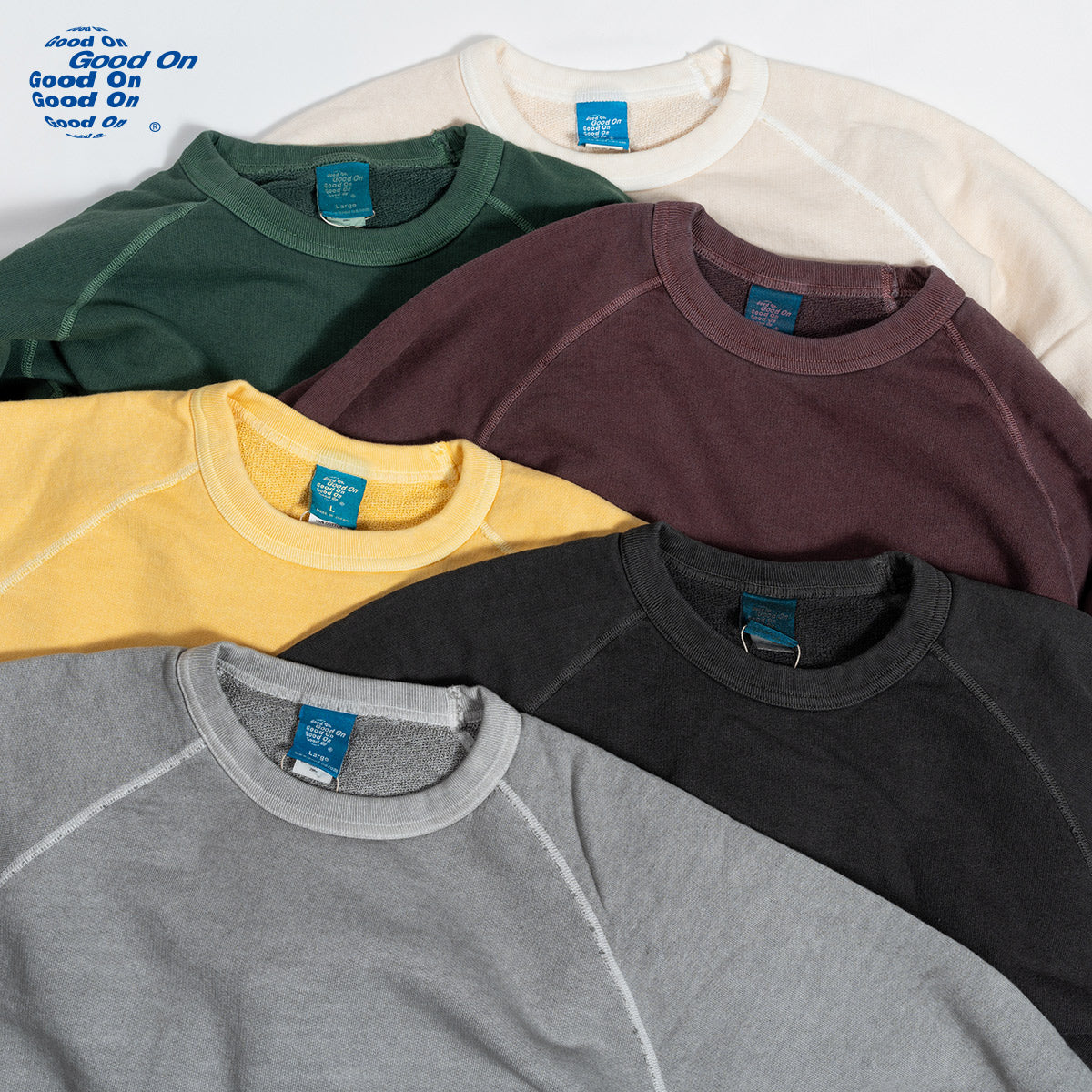 Good On グッドオン スウェット ラグラン クルースウェット GOBW-101 2025 秋冬 新色 入荷 メンズ レディース