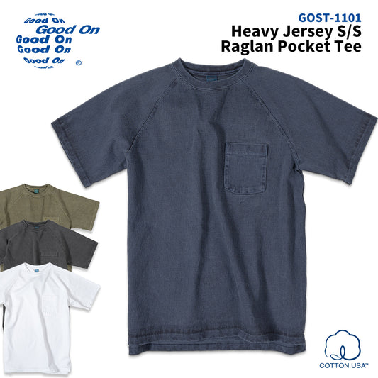 Good On グッドオン ポケットTシャツ 半袖 ラグラン S/S RAGLAN HEAVY POCKET TEE GOST-1101 メンズ レディース