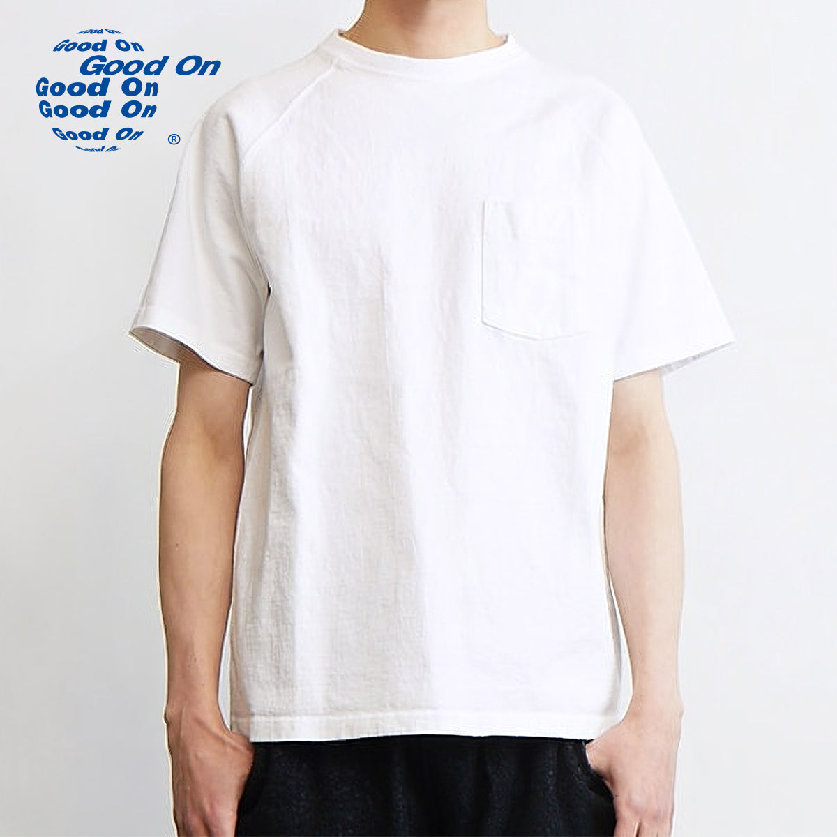 Good On グッドオン ポケットTシャツ 半袖 ラグラン S/S RAGLAN HEAVY POCKET TEE GOST-1101 メンズ レディース
