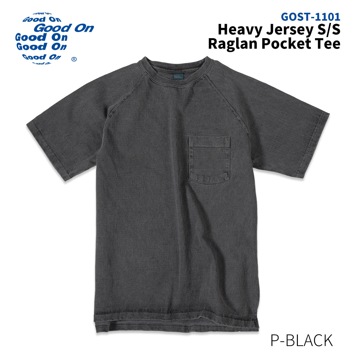 Good On グッドオン ポケットTシャツ 半袖 ラグラン S/S RAGLAN HEAVY POCKET TEE GOST-1101 メンズ レディース