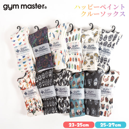 gym master ジムマスター 靴下 ハッピーペイント クルーソックス 覆面レスラー プロレスラー G857329 メンズ レディース