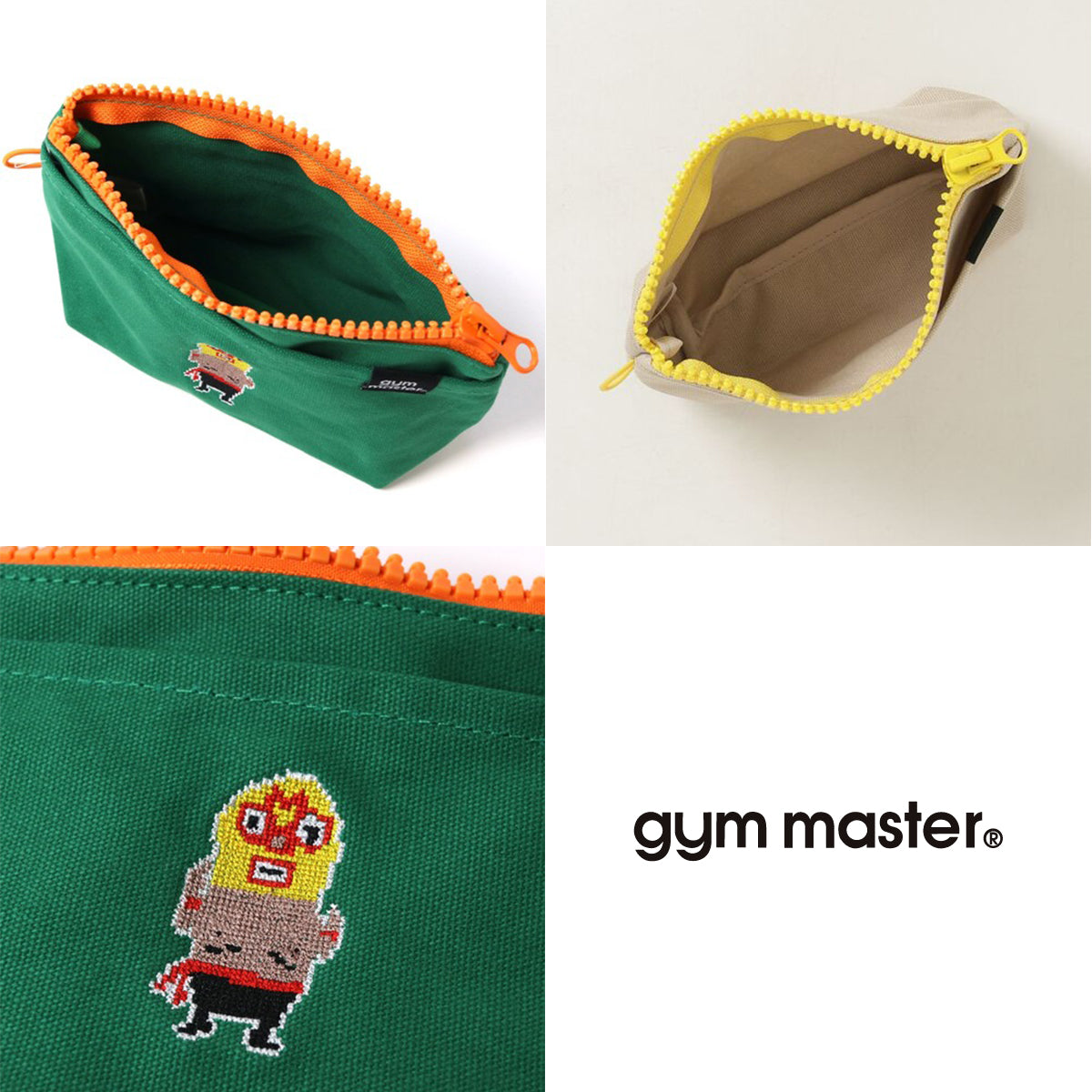gym master ジムマスター ポーチ 覆面レスラー プロレスラー ドット絵 刺繍 ミニポーチ G721796