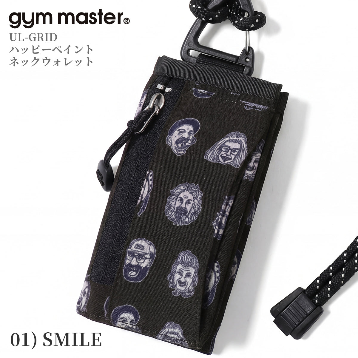 gym master ジムマスター ミニ財布 コンパクト財布 覆面レスラー プロレスラー UL-GRID ハッピーペイント ネックウォレット 首掛け財布 G733738