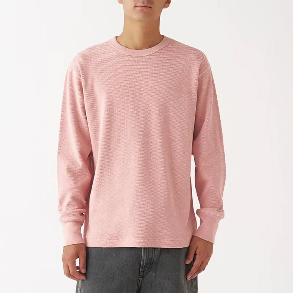 Healthknit ヘルスニット ワッフル サーマル Thermal King Raschel Honycomb Crewneck L/S #52023