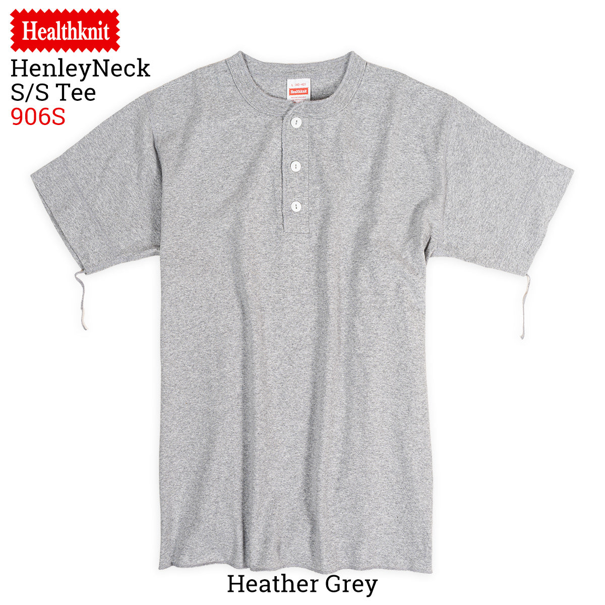 Healthknit ヘルスニット ヘンリーネック 半袖Tシャツ Henley Neck S/S Tee #906S