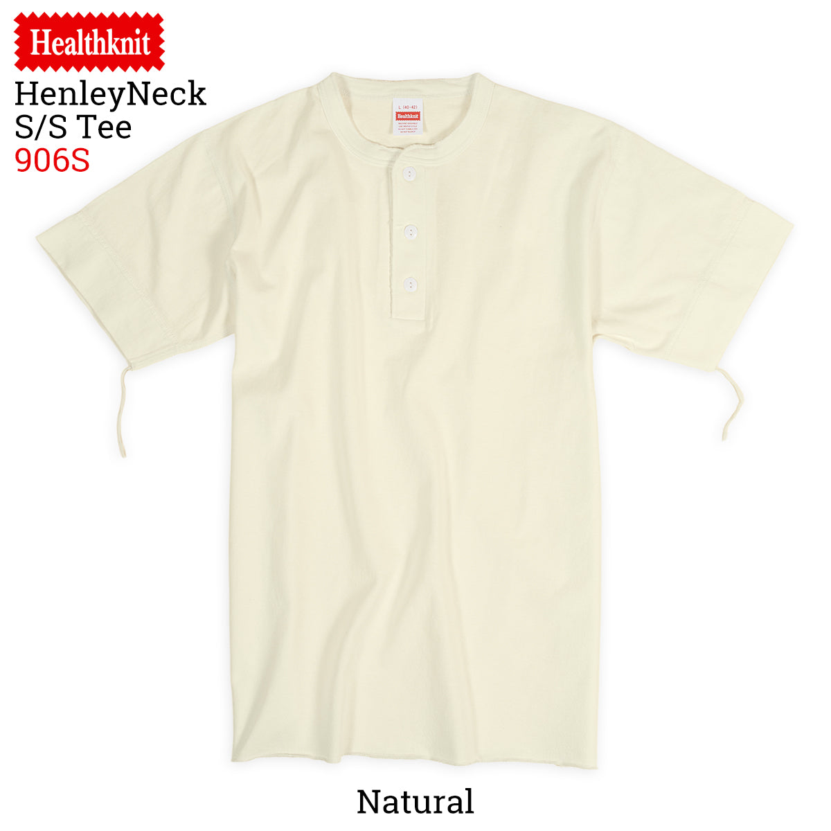 Healthknit ヘルスニット ヘンリーネック 半袖Tシャツ Henley Neck S/S Tee #906S