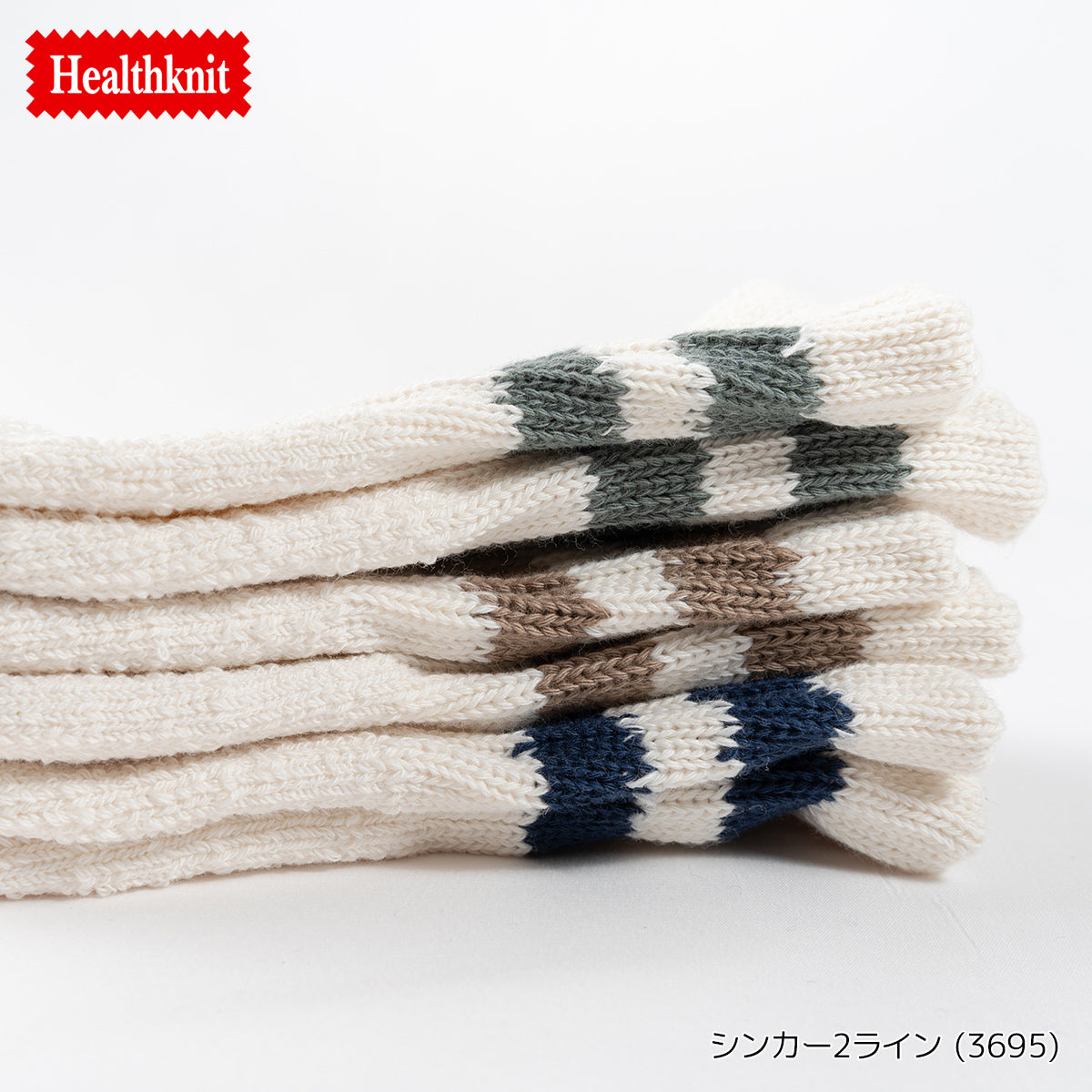 Healthknit ヘルスニット 靴下 スニーカーソックス ショートソックス ミドル丈 3P 3足セット クオーター メンズ