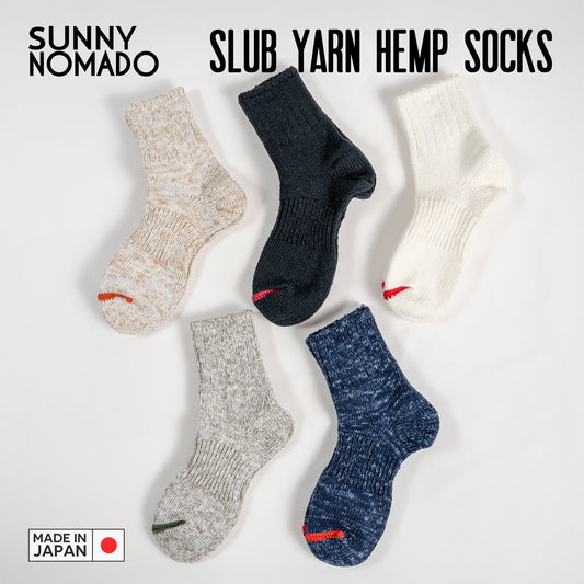 SUNNY NOMADO サニーノマド 靴下 スニーカーソックス Slub yarn Hemp socks TM52S-210 短い靴下 メンズ レディース