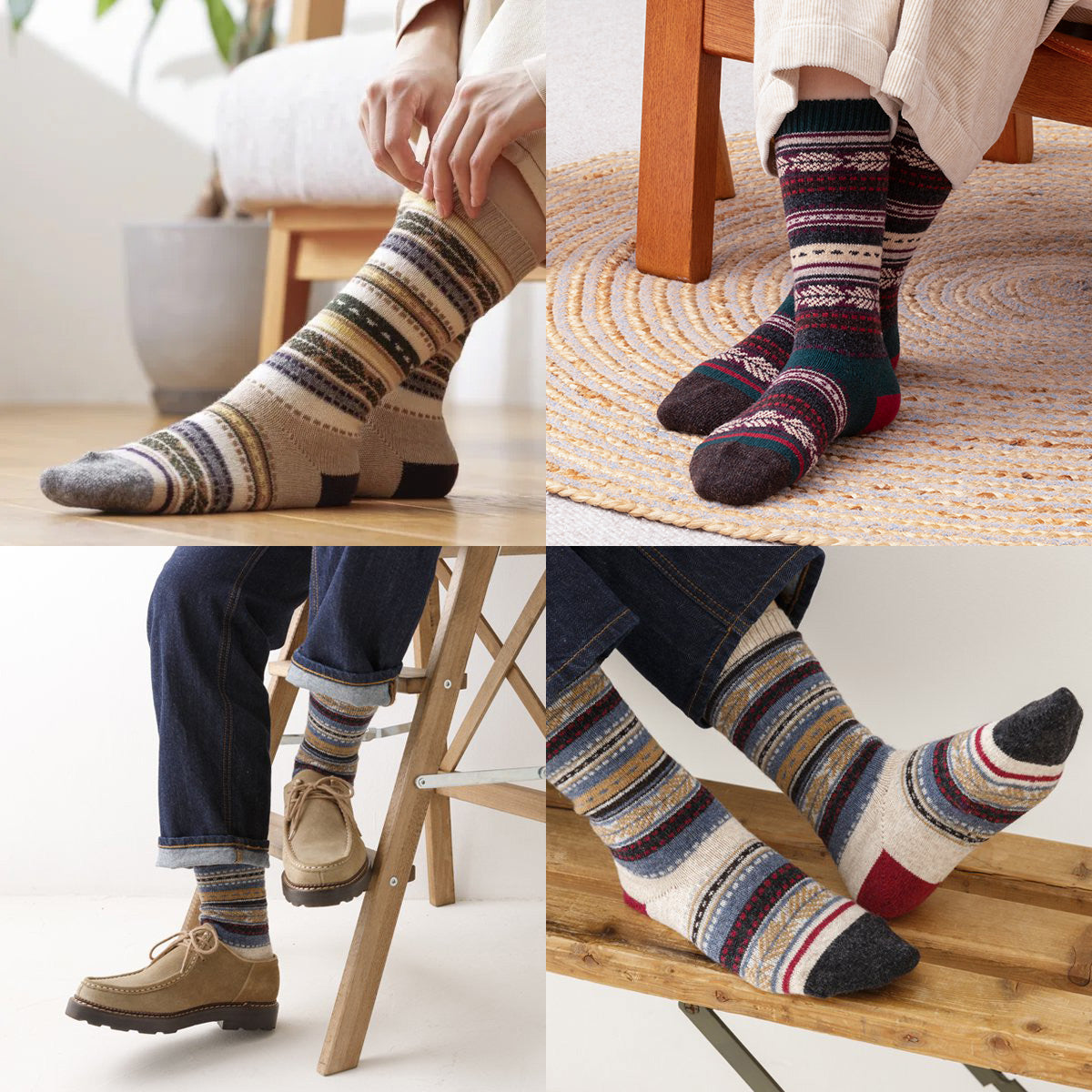 rasox ラソックス 後継ブランド 靴下 ウール ソックス 秋冬 ジャガードウールクルー コンフィハウス コンフィーハウス COMFY HOUSE 定番