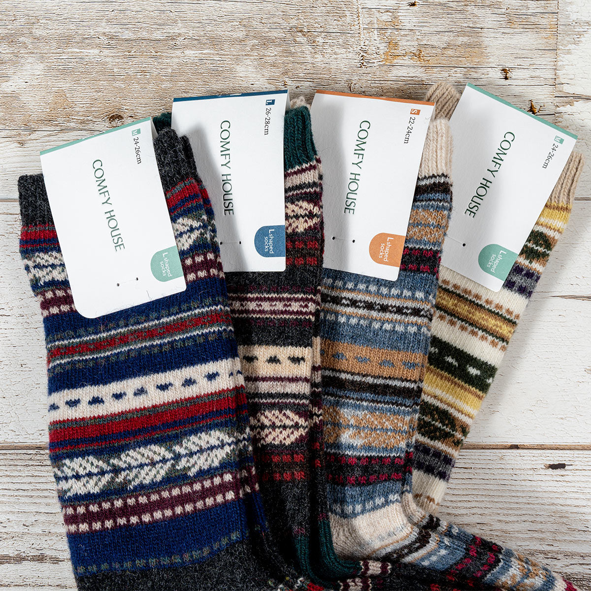 rasox ラソックス 後継ブランド 靴下 ウール ソックス 秋冬 ジャガードウールクルー コンフィハウス コンフィーハウス COMFY HOUSE 定番